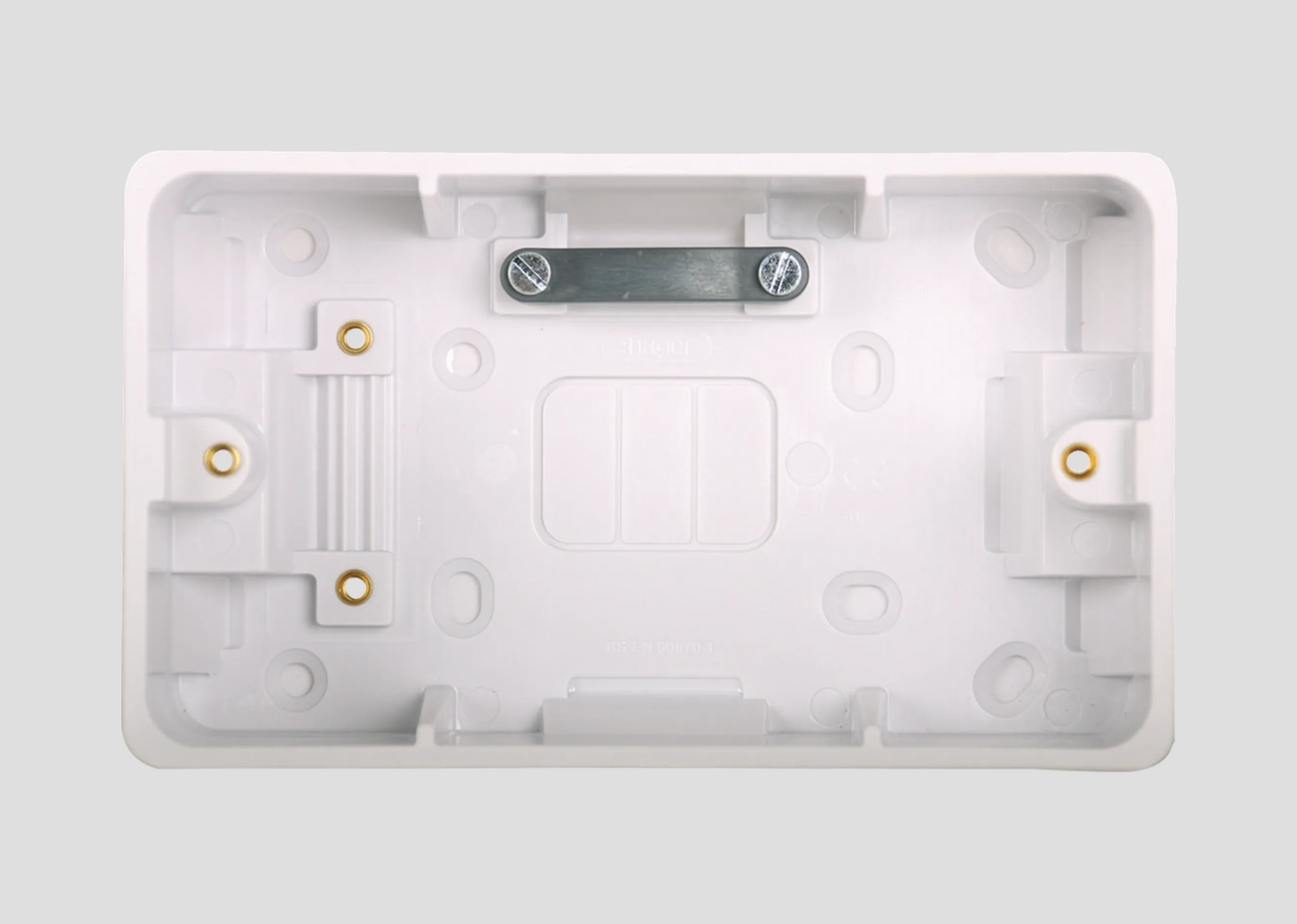 Hager Sollysta twin back box, extra depth (46mm deep)