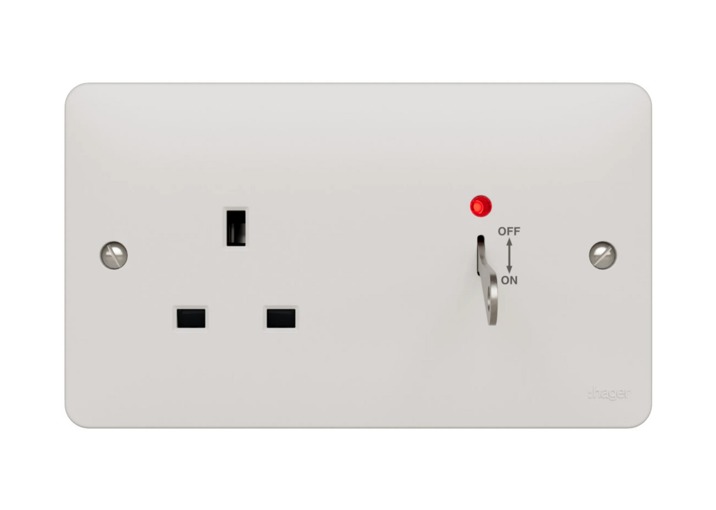 Hager Sollysta 13A key‑switched socket for EV