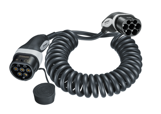 36292 charging cable, Type 2 to Type 2, 20 Amp three phase (4 metres coiled)
